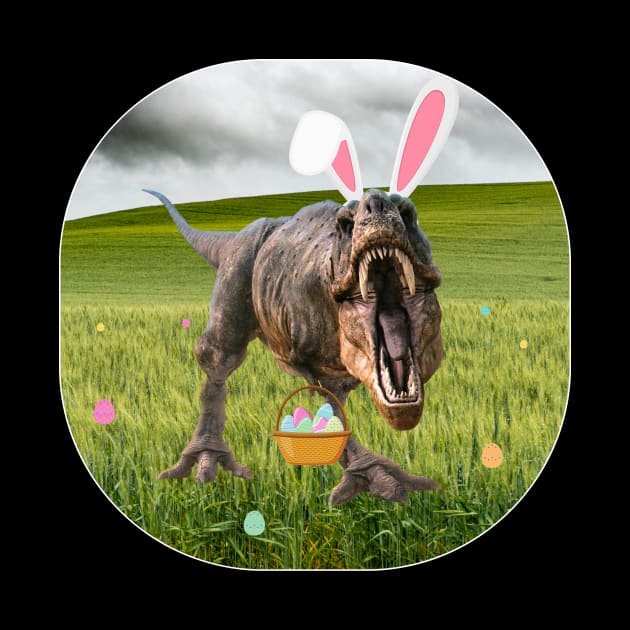 T Rex Easter egg hunt by Kristalclick 