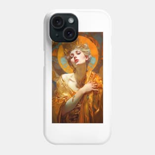 Golden Queen - Vintage, Mucha, Gilded Age Phone Case