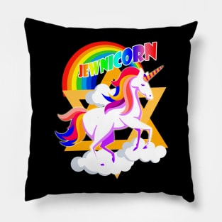 Rainbow Jewnicorn Jewish Unicorn Jew Rosh Hashanah Pillow