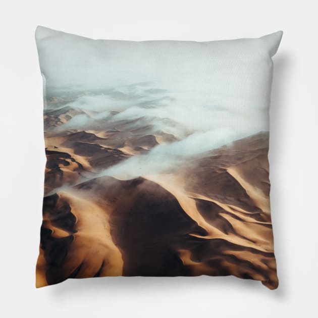 Namibia Desert Landscape Pillow by withluke