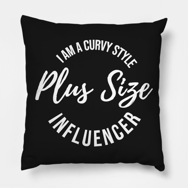 I am a curvy style Plus size influencer Pillow by PlusAdore