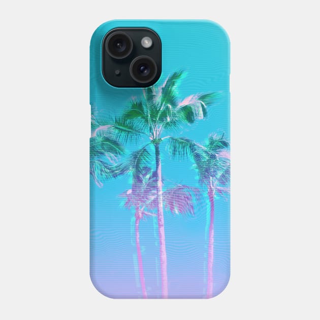 Pastel Palm Trees Phone Case by MidnightCoffee