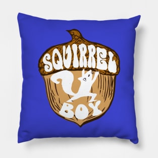 Squirrel boy yoga warrior on acorn funny squirrel design Pillow