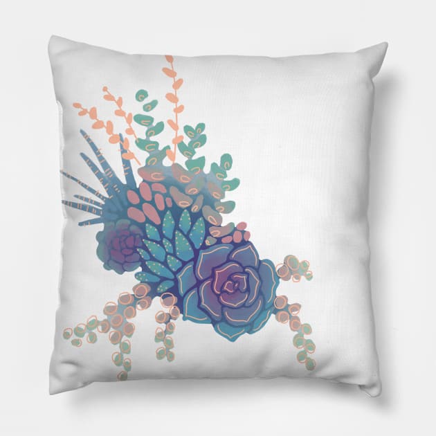 Succulents 2 Pillow by Abbilaura