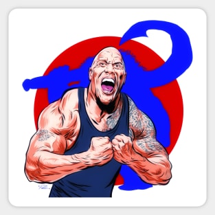 The Rock Face Sticker for Sale by MisterPlop