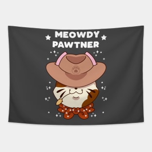 Meowdy Pawtner Tapestry