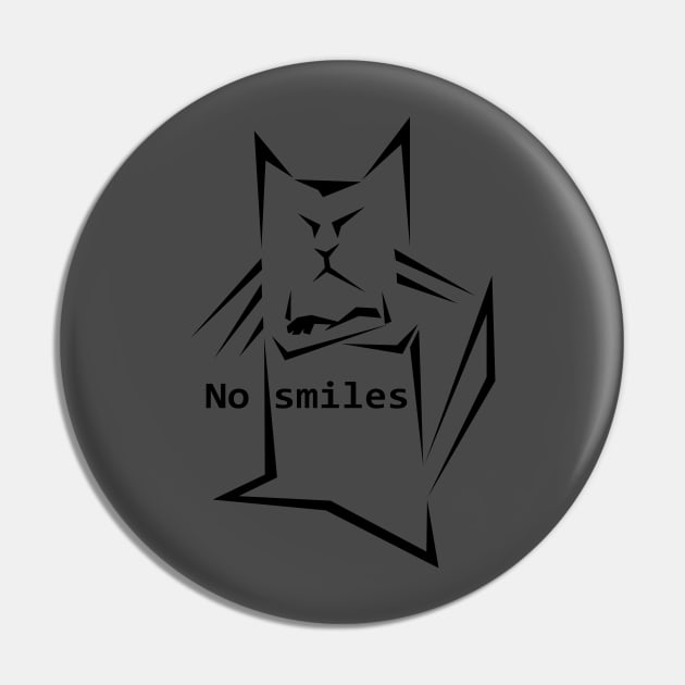 Cat no smile Pin by Prizgena