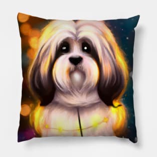 Cute Havanese Drawing Pillow