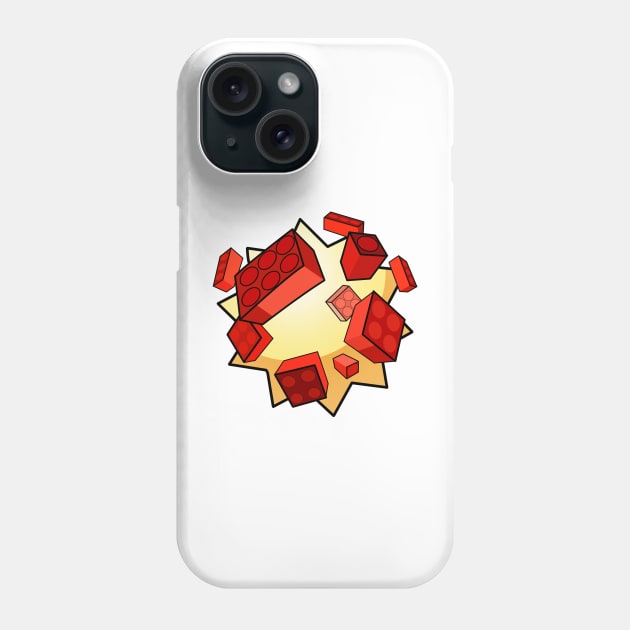 Exploding Bricks Phone Case by geeklyshirts