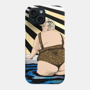 Woman Standing in Pool Phone Case