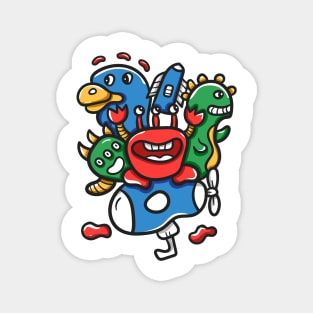 Monster Character Doodle Art Magnet