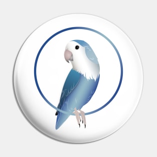 Blue Rosy-faced Lovebird Pin