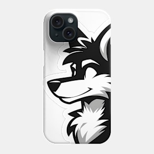 Simple Anthro Furry Wolf Silhouette V2 Phone Case