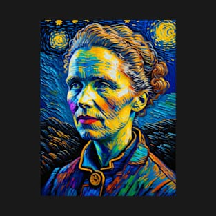 Marie Curie in starry night T-Shirt