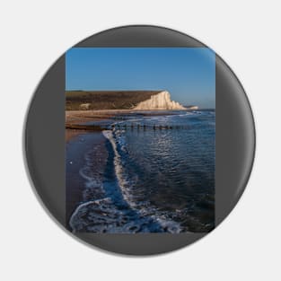 The Seven Sisters from the beach, East Sussex (2) Pin