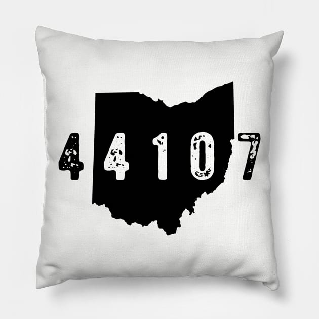 44107 Lakewood Ohio Pillow by OHYes