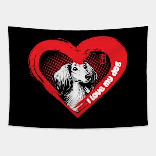 I Love My Saluki - Independent dog - I Love my dog Tapestry