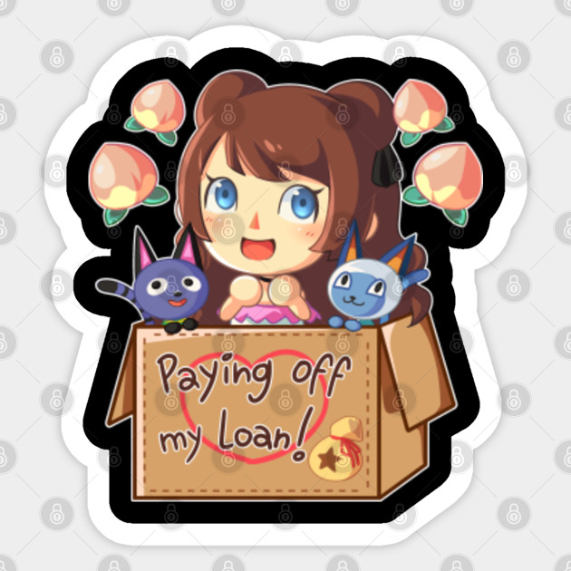 Paying Off My Loan Animal Crossing New Horizons Sticker