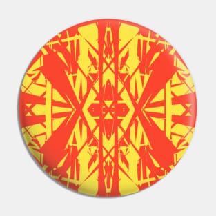 KALEIDOSCOPIC:YELLOW AND ORANGE Pin