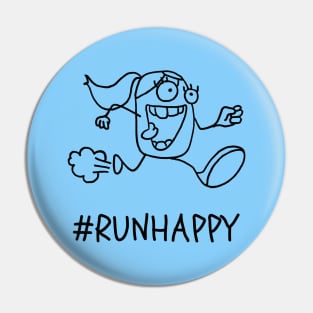 Run Happy Pin