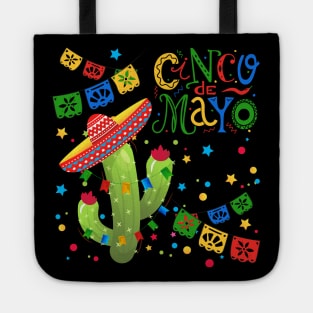Cinco De Mayo Fun colorful celebration fifth may Mexican style cactus in Sombrero Tote