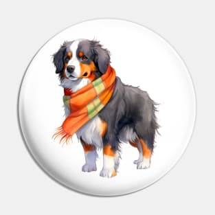 Burnese mountain winter dog Pin