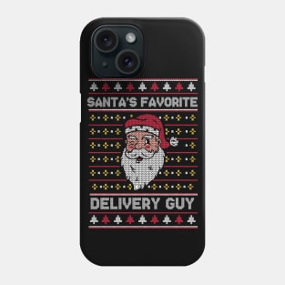 Santa's Favorite Delivery Guy // Funny Ugly Christmas Sweater // Delivery Driver Holiday Xmas Phone Case