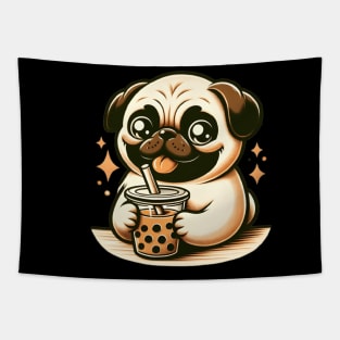 Kawai Cute Pug Tapestry