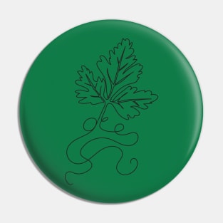 Continuous Line Leaf Pin