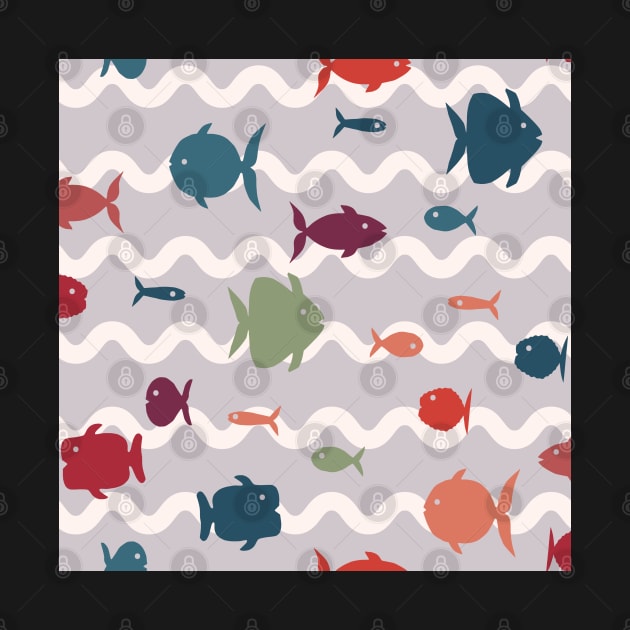 Fish galore in silver ocean by FrancesPoff