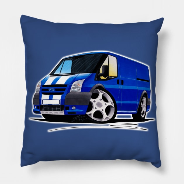 Ford Transit Sportvan Blue Pillow by y30man5