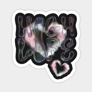 High life y2k design vaporwave vibe bubbles Magnet