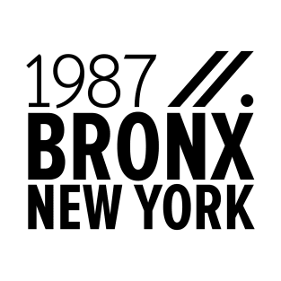 Bronx NY Birth Year Collection - Represent Your Roots 1987 in Style T-Shirt