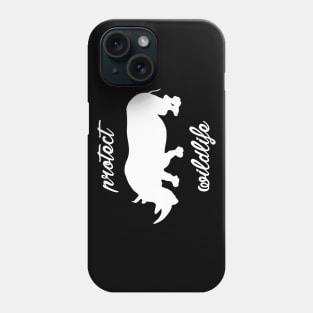 protect wildlife - rhino Phone Case