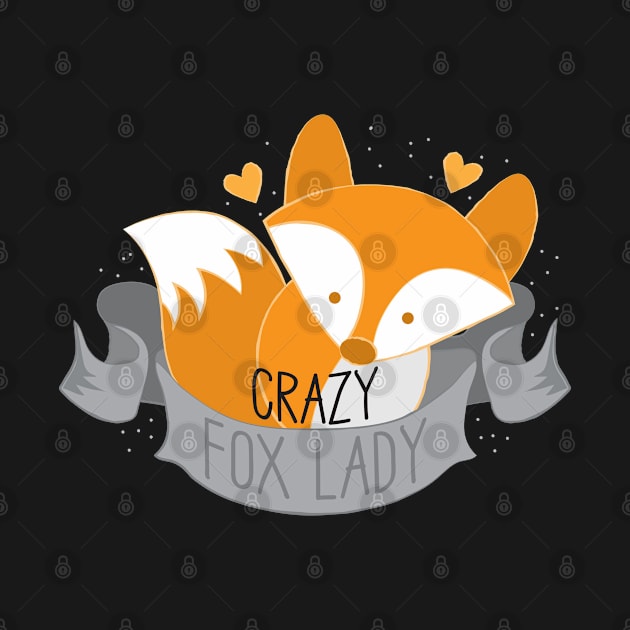 Crazy Fox lady on a banner by jazzydevil