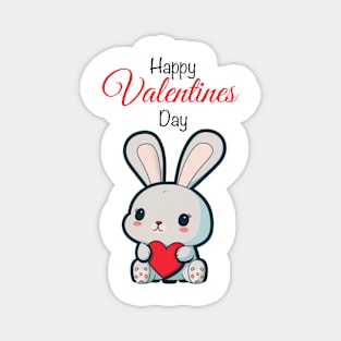 Rabbit Happy Valentines Day Magnet