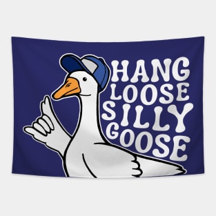 Hang Loose Silly Goose with Baseball Hat Tapestry