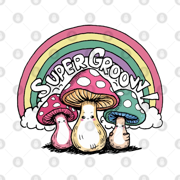 Super Groovy Kawaii Mushrooms by Moulezitouna