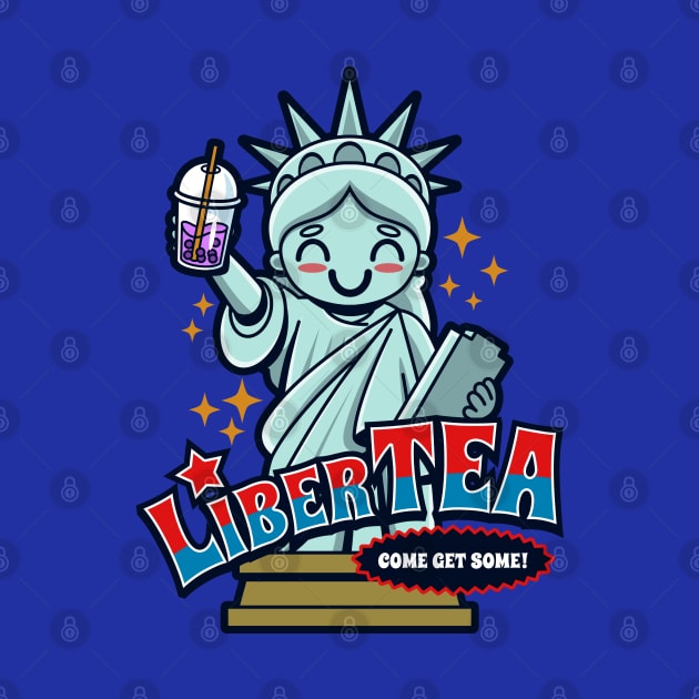 Funny Cute Kawaii Liberty Statue America Pun Meme Gift For Boba Tea Lovers by BoggsNicolas