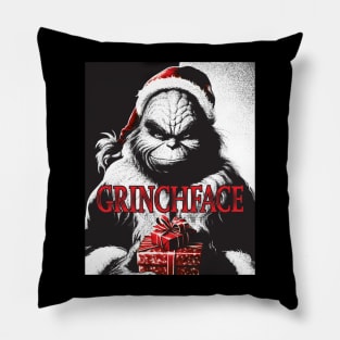 Grinchface Pillow