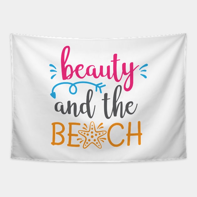 Beauty and the beach Tapestry by oceanys