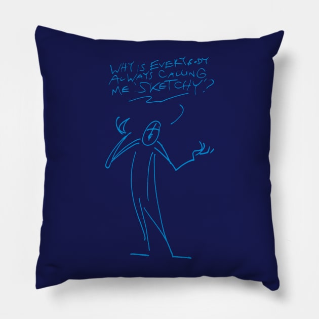 Misunderstood- 'Sketchy' Pillow by captainhuzzah