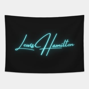 Lewis Hamilton Formula One neon Tapestry