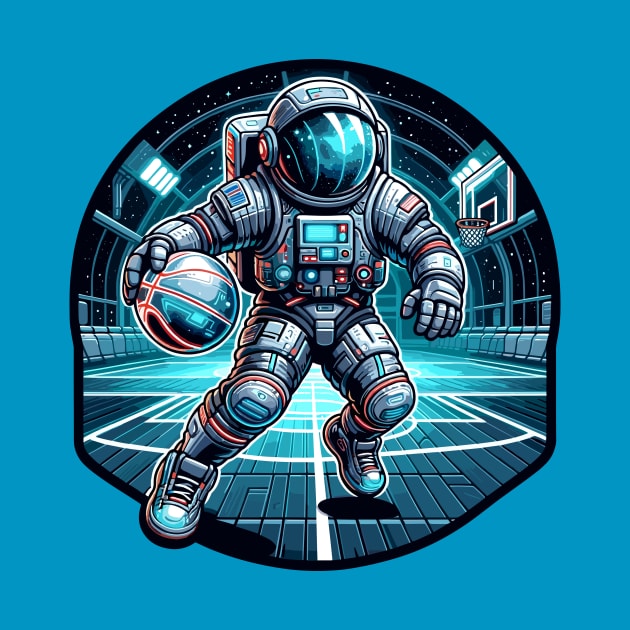 Space Slam Dunk - Astronaut Basketball Player by Muslimory