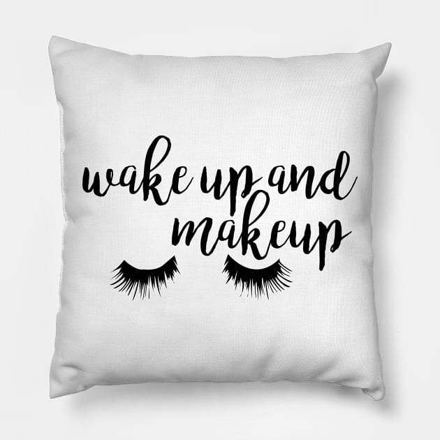 Wake Up and Makeup Pillow by mariansar