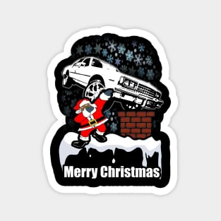 Dabbing Santa Clause Merry Box Caprice Christmas Magnet