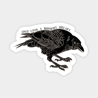 Raven Edgar Allan Poe Drawing Magnet