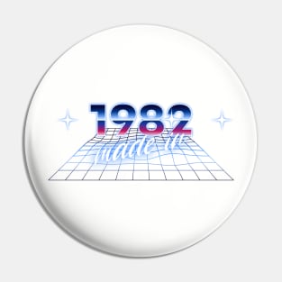 Made in 1982 retro vintage style Pin