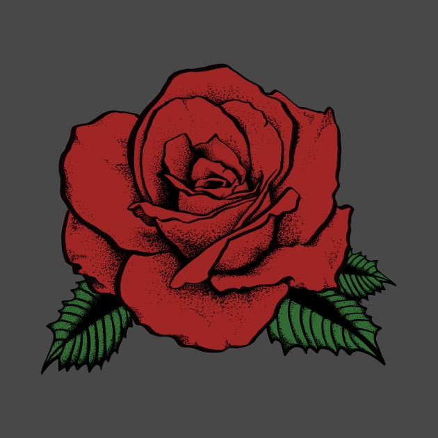 red rose by somatosis