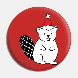 Christmas Beaver Pin